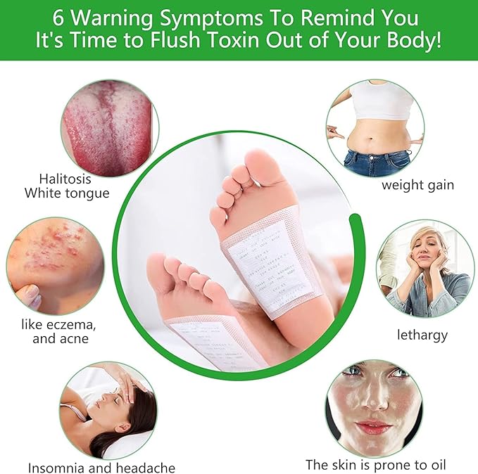 Deep Cleansing Foot Pads for Detox & Relaxation | Internal Toxin Removal, Pain Relief, Better Sleep & Circulation for Men & Women (Buy 1 Get 1 Free)