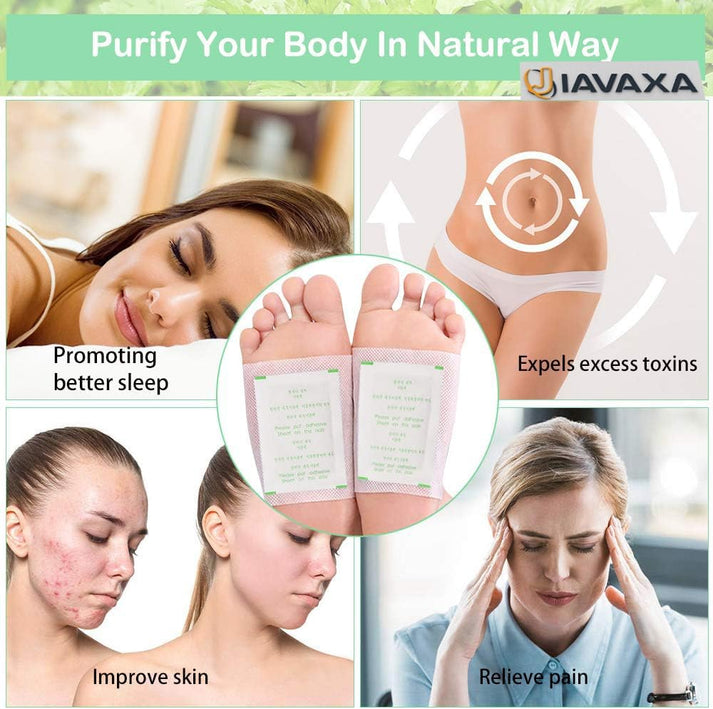 Deep Cleansing Foot Pads for Detox & Relaxation | Internal Toxin Removal, Pain Relief, Better Sleep & Circulation for Men & Women (Buy 1 Get 1 Free)