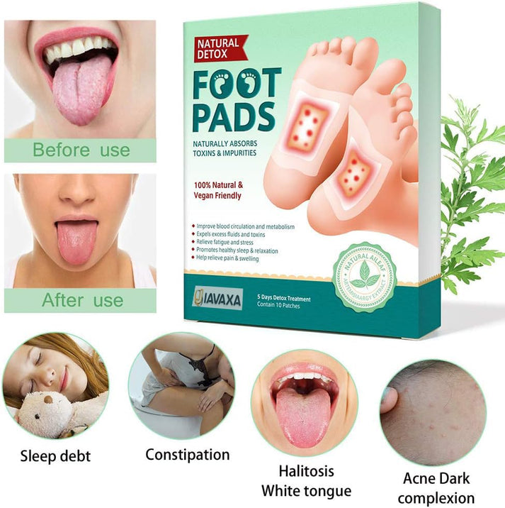 Deep Cleansing Foot Pads for Detox & Relaxation | Internal Toxin Removal, Pain Relief, Better Sleep & Circulation for Men & Women (Buy 1 Get 1 Free)
